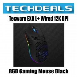Tecware EXO L+ Wired 12K DPI RGB Gaming Mouse Black