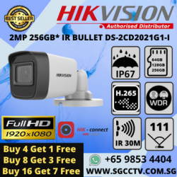 BUY 4+1 FREE! HIKVISION DS-2CD2021G1 PRO 2MP SD IR BULLET