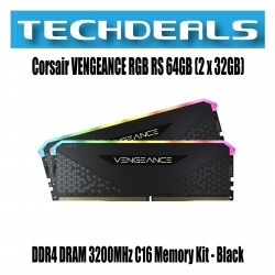 Corsair VEN RGB RS 64GB (2 x32GB)DDR4 3200MHz C16 Kit-Black