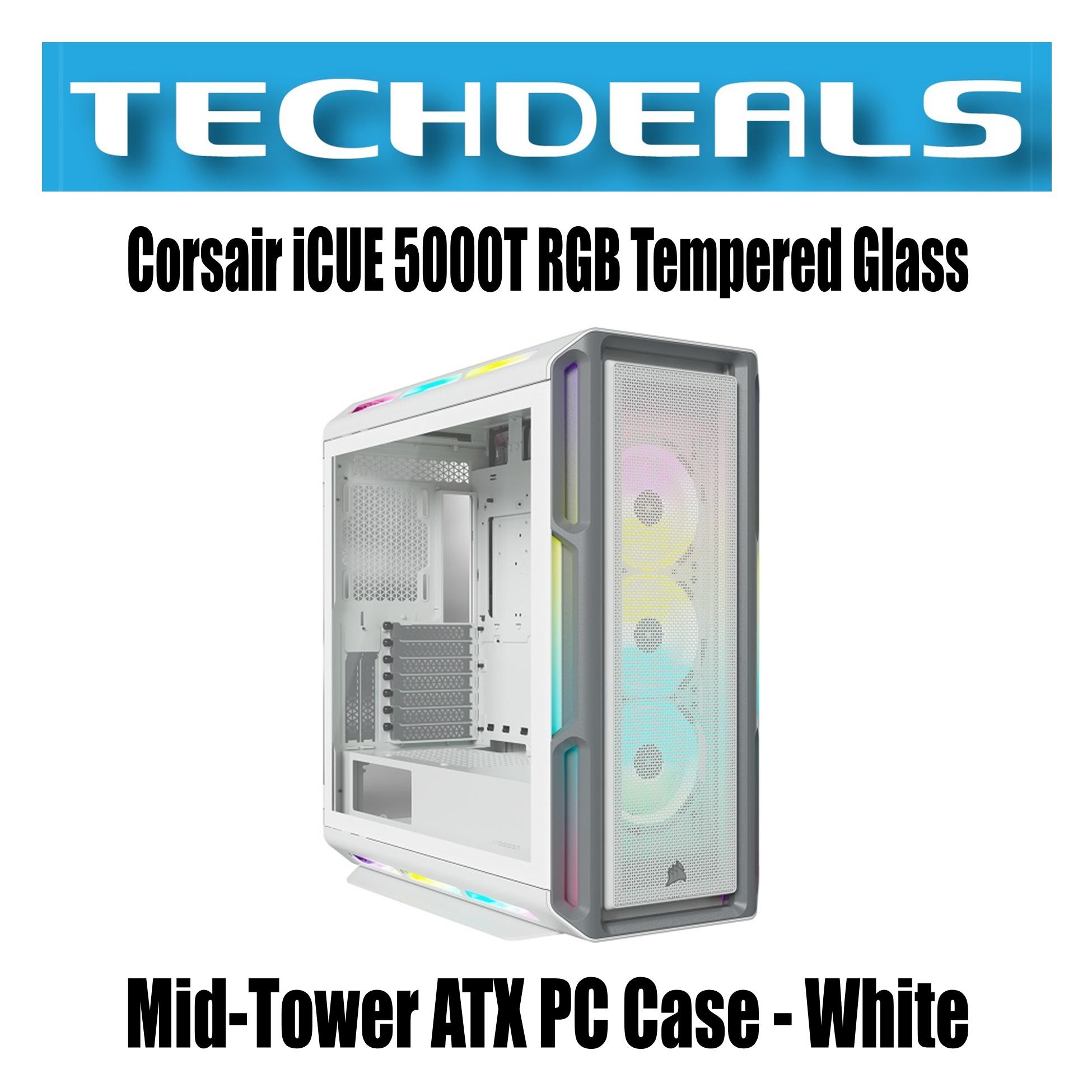Corsair iCUE 5000T RGB TG Mid-Tower ATX PC Case - White