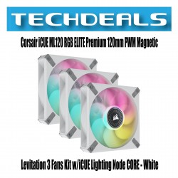 Corsair iCUE ML120 RGB ELITE Premium 3 fan kit - White