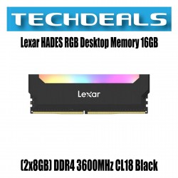 Lexar HADES RGB Ram 16GB (2x8GB) DDR4 3600MHz CL18 Black