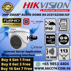 BUY 4+1 FREE! HIKVISIONDS-2CD1323G0-IUF PRO 2MP SD IR DOME