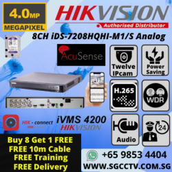 FREE 2MP IR DOME with HIKVISION iDS-7208HQHI-M1/S 8CH DVR