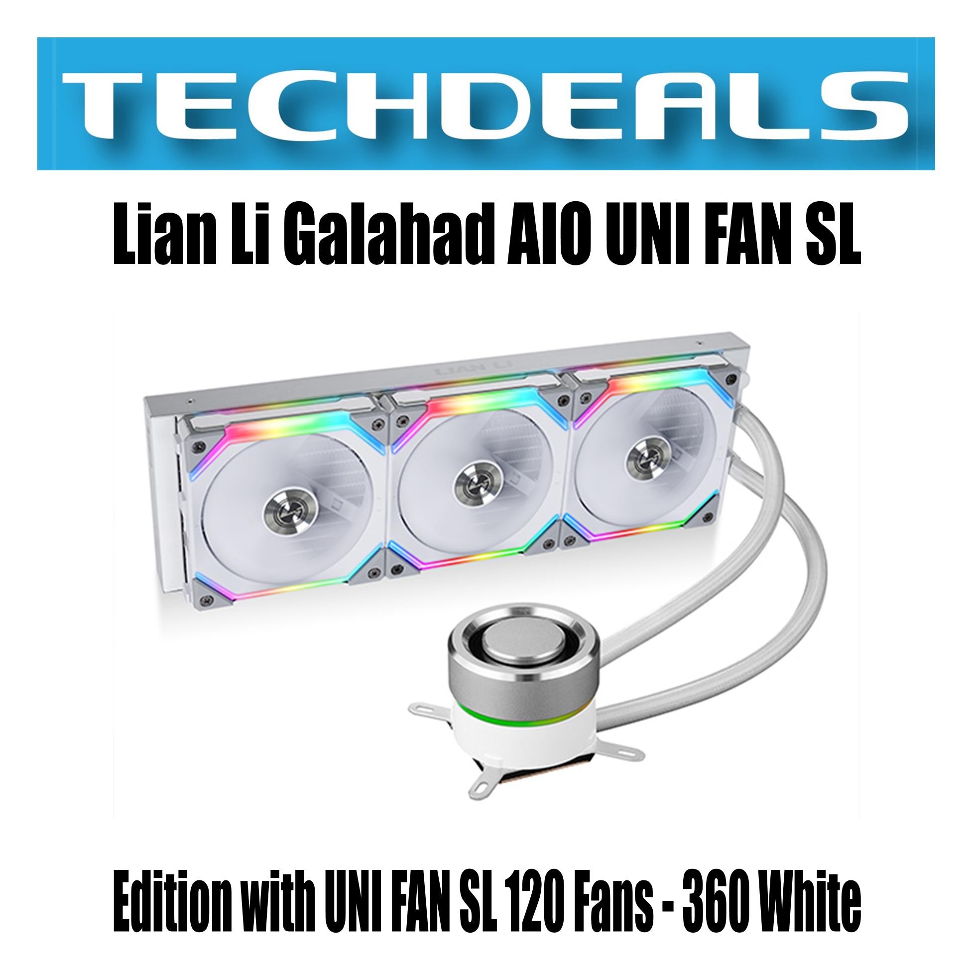 LIANLI Galahad AIO 360 RGB SLFAN 3個 ホワイト 【誠実】 5693円引き