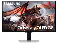 SAMSUNG 32" FLAT HEIGHT ADJUSTABLE OLED G8 GAMING/SMART MONI