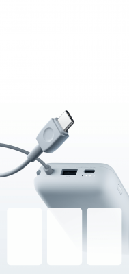 Xiaomi Power Bank 10000mAh (Integrated Cable) Ice Blue TH BH