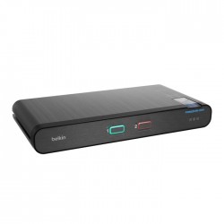 Belkin 2-Port Dual Head DP/HDMI to DP/HDMI Video Secure Desk