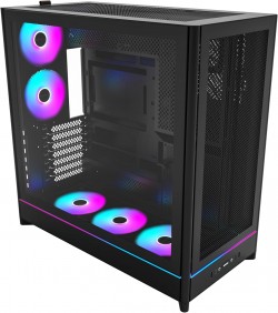 MONTECH HS01 Pro Black (Mesh Front 5 Fan ARGB) MNT-HS01 Pro 