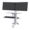 Ergotron 33-349-211 WorkFit-S, Dual Sit-Stand, Worksurface &