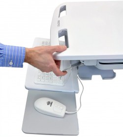 Ergotron SV44-1262-5 StyleView Cart with LCD Arm, LiFe Power
