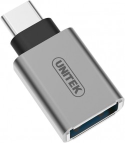 UNITEK Y-A025CGY USB-C (Male) to USB-A (Female) Aluminum Ada