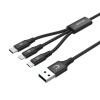 UNITEK C14049BK 3-in-1 USB Charging Cable(USB-C / Lightning 