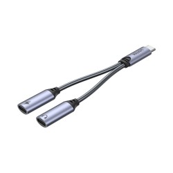 UNITEK M206A Type C to Type-C Headphone and 18W Charger Adap