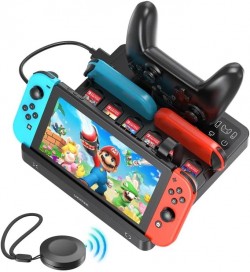 UNITEK G1005ABK01 Switch Charging Station with Game Card Rea