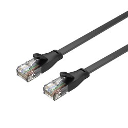 UNITEK C1809GBK 1M,  CAT.6 Flat Cable - RJ45 (8P8C) Male to 