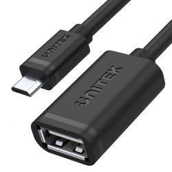 UNITEK Y-C438GBK 0.2M,  USB2.0 Type-A (F) to Micro USB (M) O