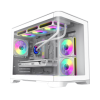 GameMax HYPE-M WH M-ATX  White Chassis Front Panel curved gl