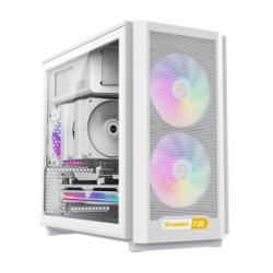 GameMax F36 WH  M-ATX White Chassis, 0.8/0.6mm SteelSupport 