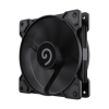 GameMax GMX-WFBK-PWM 12CM Black Fan,Black blade Shock absorp