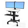 Ergotron 24-214-085 WorkFit-C, Dual Sit-Stand Workstation