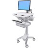 Ergotron SV43-12A0-0 StyleView Cart with LCD Arm, Double Dra