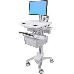 Ergotron SV43-13C0-0 StyleView Cart with LCD Pivot, Tall Dou