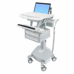 Ergotron SV44-1162-3 StyleView Laptop Cart, LiFe Powered, 6 