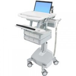 Ergotron SV44-1162-5 StyleView Laptop Cart, LiFe Powered, 6 