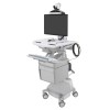 Ergotron SV44-1362-5 StyleView Cart with LCD Pivot, LiFe Pow