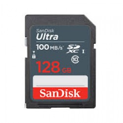 SanDisk Ultra SDXC, SDUNR 128GB, C10, UHS-I, 100MB/s R, 3x5,