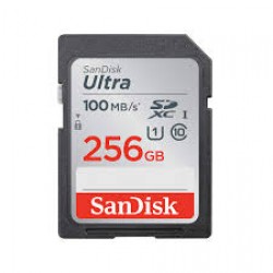 SanDisk Ultra SDXC, SDUNR 256GB, C10, UHS-I, 100MB/s R, 3x5,