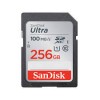 SanDisk Ultra SDXC, SDUNR 256GB, C10, UHS-I, 100MB/s R, 3x5,