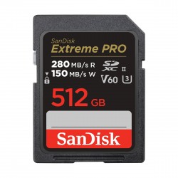 SanDisk Extreme Pro SDXC, 512GB, V60, U3, C10, UHS-II, 280MB