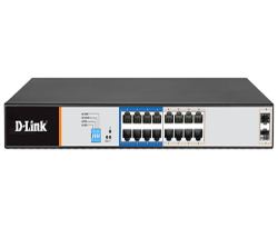D-LINK DES-F1018P-E 250M 16-Port 10/100 PoE Switch + 1 Uplin