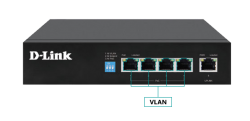 D-LINK DGS-F1005P-E 250M 4-Port Gigabit PoE Switch + 1 Uplin