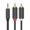 UGREEN AV102-10510 3.5mm male to 2RCA male cable 2m, ABS con