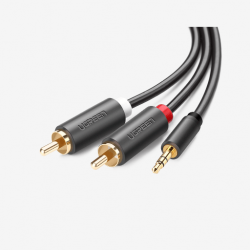 UGREEN AV102-10513 3.5mm male to 2RCA male cable 5m, ABS con