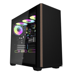 DarkFlash DS900WS Black  Wood-Inspired Front Accent, ATX cas