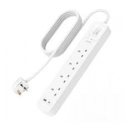 BELKIN 4 OUTLET SURGE PROTECTION STRIP W/USB A + C SRB001af2