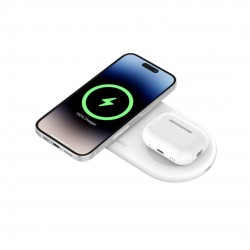BELKIN Qi2 2-in-1 Wireless Charging Pad WHT WIZ021qcWH