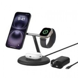 BELKIN QI2 3-IN-1 WIRELESS CHARGING STAND BLK WIZ023MYBK