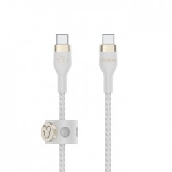 BELKIN USB-C TO USB-C 2.0, BRAID SIL, 2M,DY,D100,WHT CAB011q