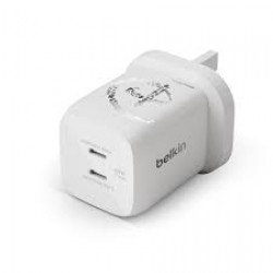 BELKIN 65W DUAL USB-C GAN WALL CHARGER W PPS,Mickey WCH013my