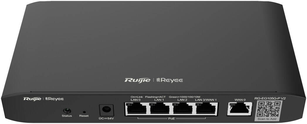 Ruijie RG-EG105G-P V2 5-Port Gigabit Cloud Managed router,