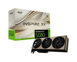 MSI RTX5080 INSPIRE 3X OC 16G D7 GAMING GRAPHICS CARD VC 816