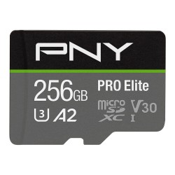 PNY Micro SD Pro Elite U3/A2/V30 256GB (Class 10, UHS-I, U3,