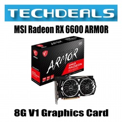 MSI Radeon RX 6600 ARMOR 8G V1 Graphics Card
