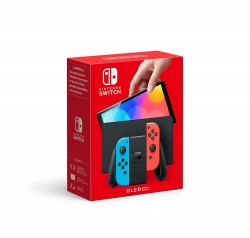 Nintendo Switch (OLED Model) W/Neon Blue & Neon Red Joy-Con