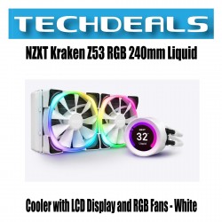 NZXT Kraken Z53 RGB 240mm AIO | LCD | RGB Fans - White